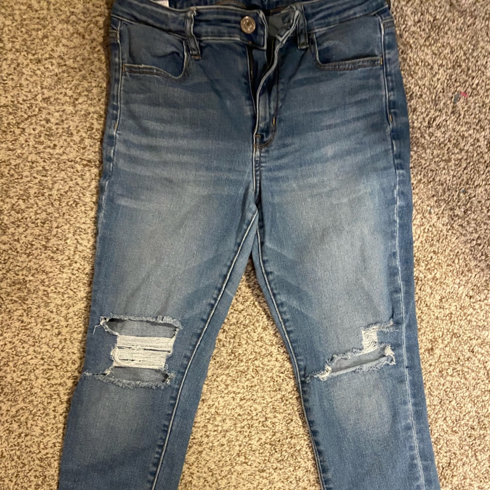 ripped american eagle jeans